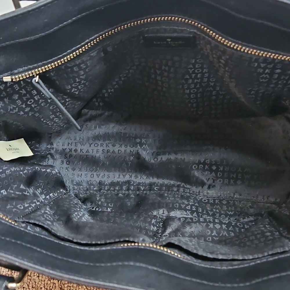 Kate Spade New York Large Laurel Bag Tote Black Pebbled Leather - Picture 4 of 9